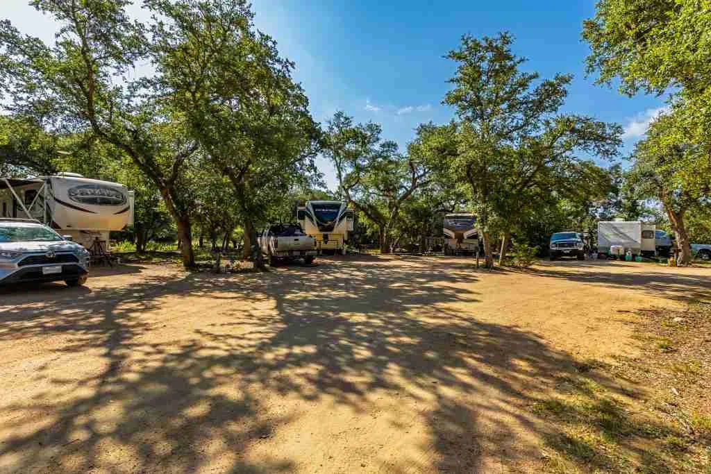 RV sites and mature trees at Cottonwood Creek